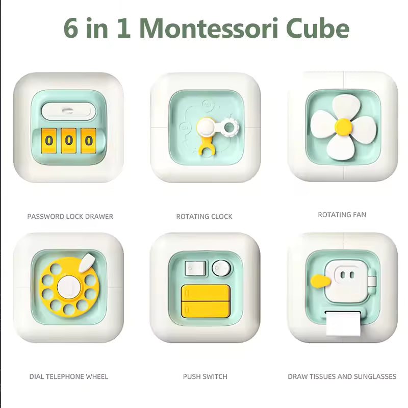 Montessori Busy Cube for Fine Motor Skills