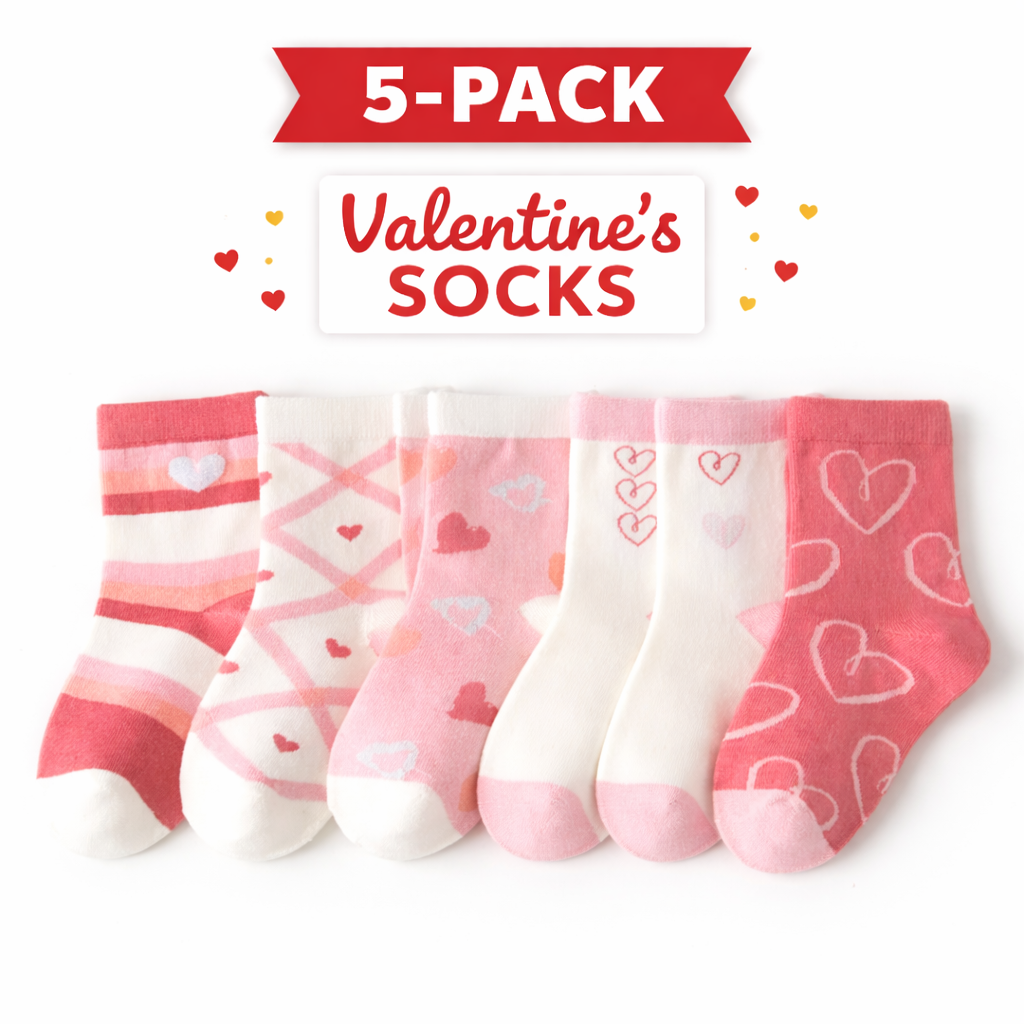 Valentine's Day Socks (5 Pairs)