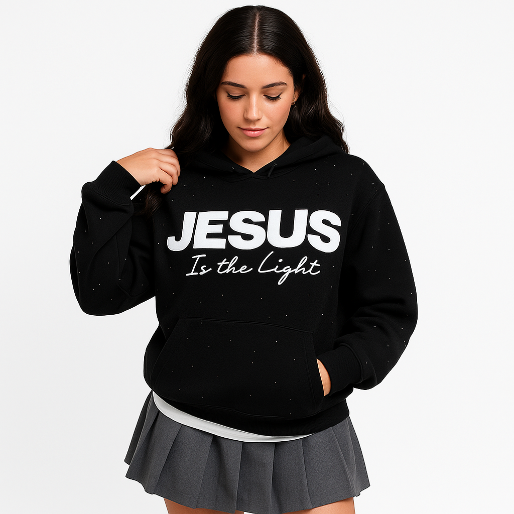 JESUS IS THE LIGHT RHINESTONE