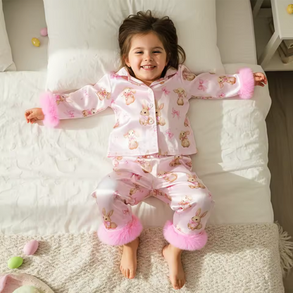 Fur Trim Easter Pajamas