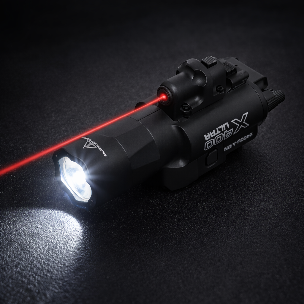 2-in-1 LED Flashlight & Laser Light