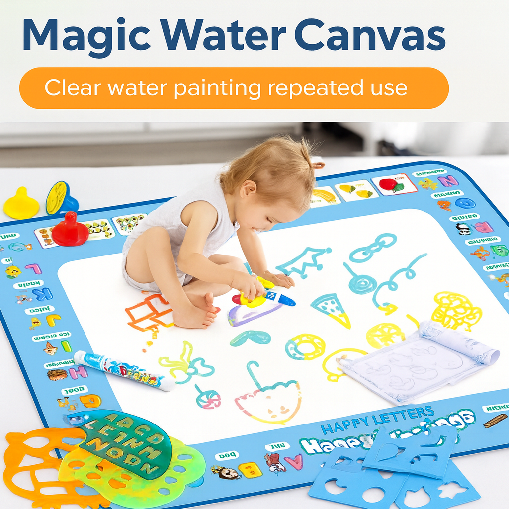 Montessori Mess-Free Water Coloring Mat (with Accessories) Pack