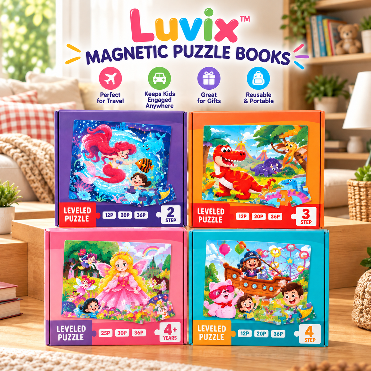Luvix™ Magnetic Puzzle Books