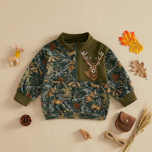 Toddler Hunting Camo Quarter-Zip