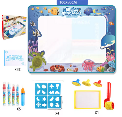 Montessori Mess-Free Water Coloring Mat (with Accessories) Pack