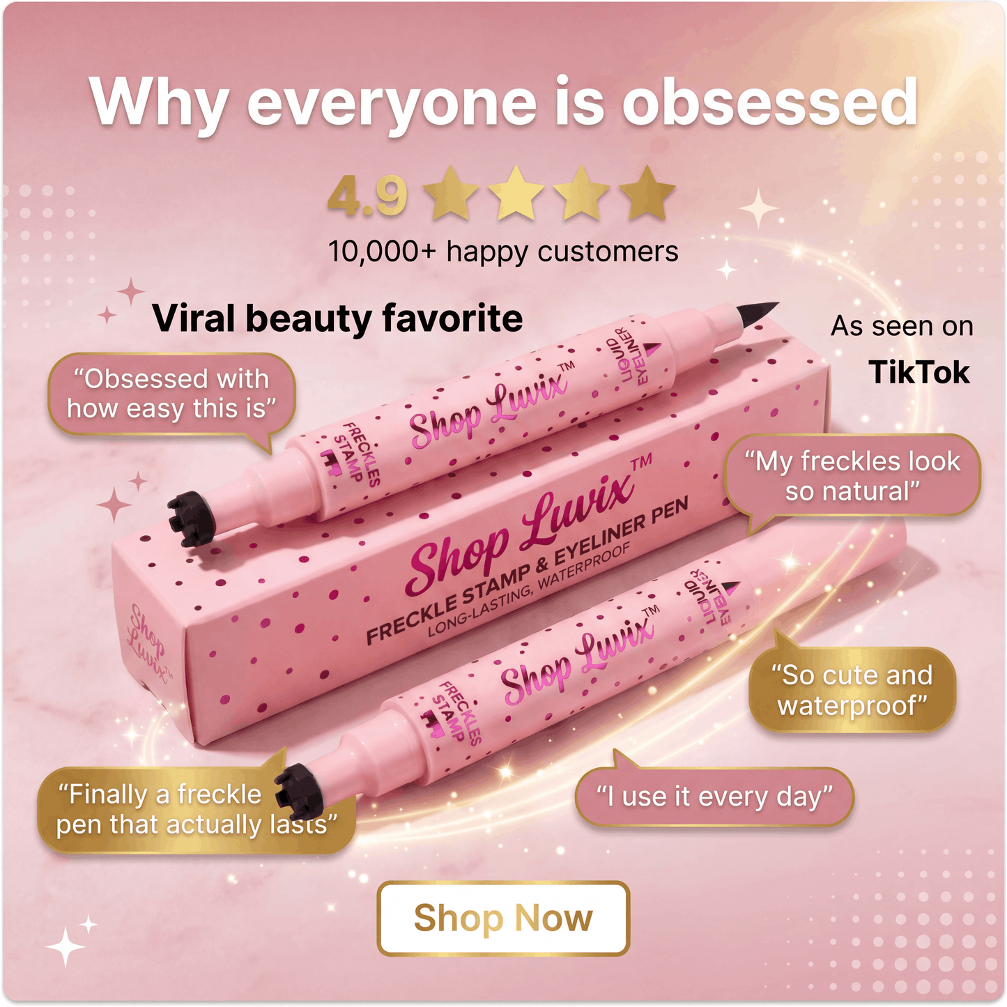 Shop Luvix™ 2 in 1 Freckle Stamp and Eyeliner Pen